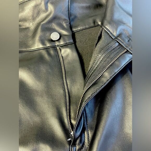 Open Edit Black Pleather Pants M - Picture 8 of 11